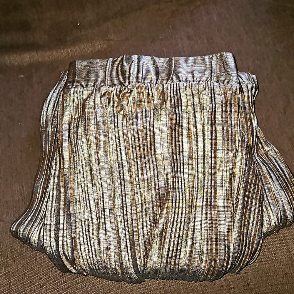 Gold wide leg pants